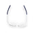 Product image showing the JOOLA RJX Enhance eyewear from above. The glasses are white.