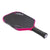 White background image, product image showing the JOOLA Tyson McGuffin Magnus 3S 14mm pickleball paddle. Pink round the edge guard and black handle.