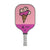 White Background Image: JOOLA x BRITTO paddle, grey handle, purple and pink paddle face with an image of an ice cream cone in the BRITTO art style.