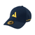 White Background Image: Angled view of the navy blue JOOLA trinity hat. #Navy