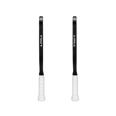 White background image: Angled view of two JOOLA Ben Johns Hyperion CAS 16 mm Pickleball Paddles. #hyperion