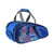 White Background Image: Blue BRITTO x JOOLA Tour Elite pickleball bag. Grey carrying straps, grey JOOLA x BRITO logo and unique BRITTO art design on the side.