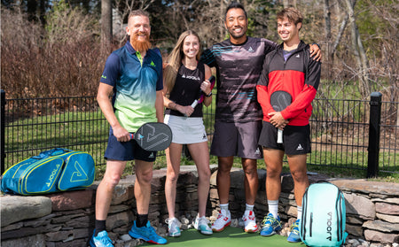 Image of four JOOLA pickleball pros.