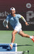 Image of Frederico Staksrud with his foot about to come down on the pickleball court.