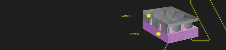 Banner image of the layers of JOOLA Table Tennis rubber.