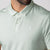 Close up image of the JOOLA Trinity Logo Branding on the Left Chest of the JOOLA Men's Club Polo, Hushed Mint.