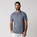 NAVY HEATHER-Men's Club Polo