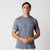 Image of a male model wearing a JOOLA Men's Club Short Sleeve shirt, navy heather.