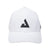 White Background Image: White hat with black JOOLA trinity logo. #white