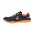 White Background Image: Product image of the JOOLA NexTT Table Tennis Shoe, navy and orange. #navy/orange