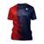 White Background Image: Navy blue and red JOOLA SYGMA shirt. #Navy/Red