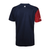 White Background Image: Back side of the Navy blue and red JOOLA SYGMA shirt. #Navy/Red