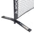 White Background Image: Close up image of the JOOLA symmetry pickleball net, side of the net, base of net with JOOLA logo in white.