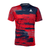 White Background Image: Navy blue and red JOOLA Syntax Shirt. #Navy/Red