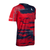 White Background Image: Angled view of the Navy blue and red JOOLA Syntax Shirt. #Navy/Red