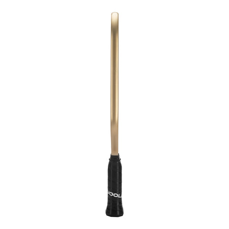 White background image of the JOOLA Magnus CAS 14mm Pickleball Paddle. Side view of paddle. Gold and black.