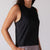 Side profile of the JOOLA Women's Court Tank, Black.