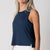 Image of a female model wearing a JOOLA Women's Court Tank, Navy.