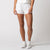 Image of a female model wearing a pair of JOOLA Women's Woven Shorts, White.